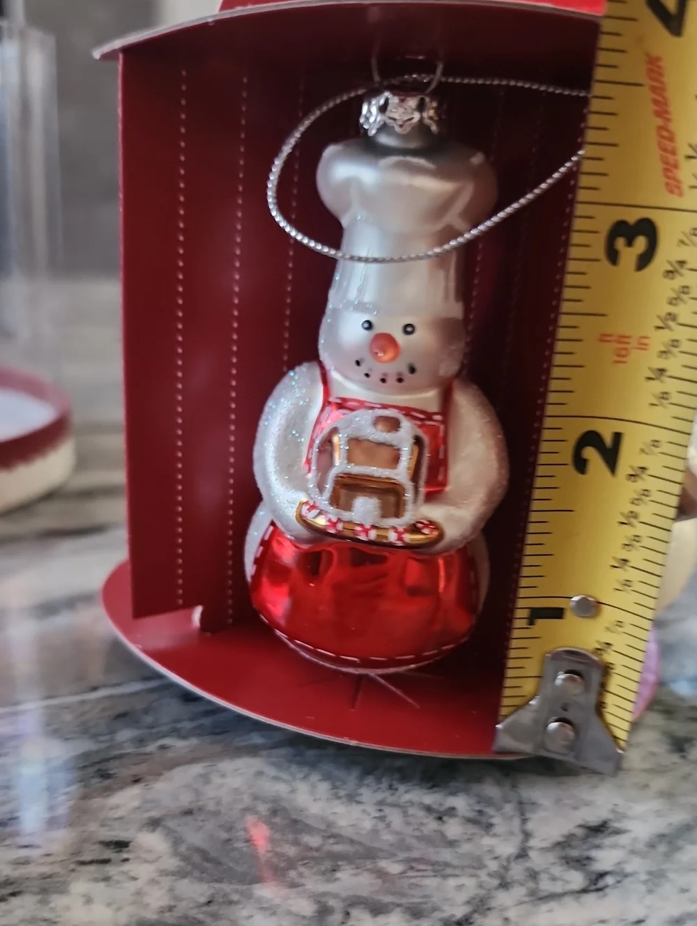 Williams-Sonoma Snowman Chef Ornaments Set Of Four NIB!